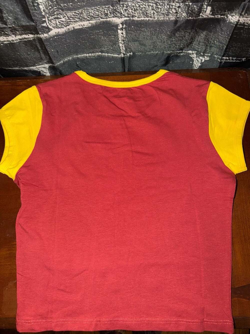 Von Dutch Rhinestone Ringer Tee - Red and Yellow - Picture 4 of 4